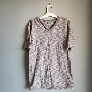 Mens gray stretch Express v-neck Large t-shirt